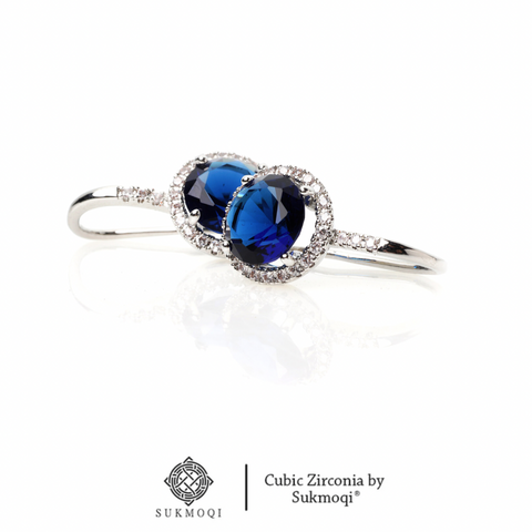 Sapphire Round Hoops